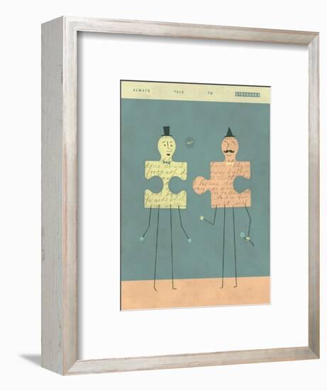 Perfect Strangers-Jazzberry Blue-Framed Art Print