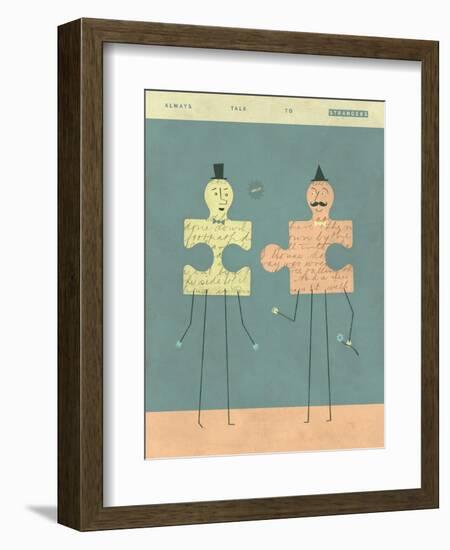 Perfect Strangers-Jazzberry Blue-Framed Art Print