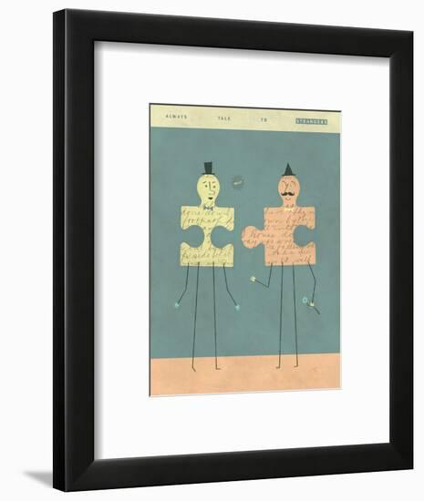 Perfect Strangers-Jazzberry Blue-Framed Art Print