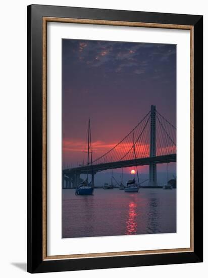 Perfect Sunrise Caught Under East Span Bay Bridge Oakland Bay Area-Vincent James-Framed Photographic Print