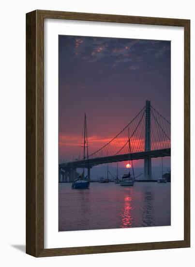 Perfect Sunrise Caught Under East Span Bay Bridge Oakland Bay Area-Vincent James-Framed Photographic Print