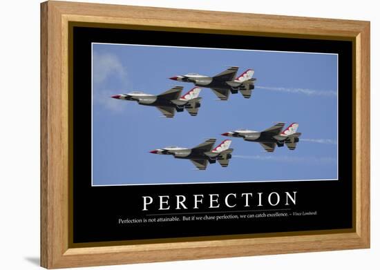 Perfection: Inspirational Quote and Motivational Poster-null-Framed Premier Image Canvas