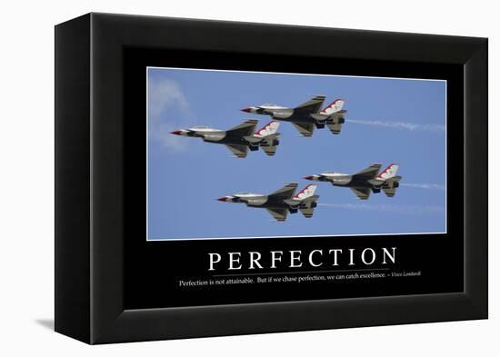 Perfection: Inspirational Quote and Motivational Poster-null-Framed Premier Image Canvas