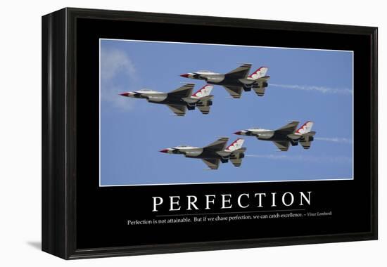 Perfection: Inspirational Quote and Motivational Poster-null-Framed Premier Image Canvas