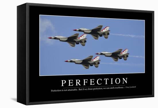 Perfection: Inspirational Quote and Motivational Poster-null-Framed Premier Image Canvas