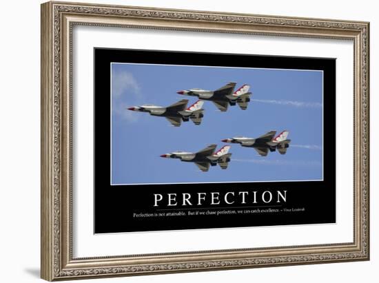 Perfection: Inspirational Quote and Motivational Poster-null-Framed Photographic Print