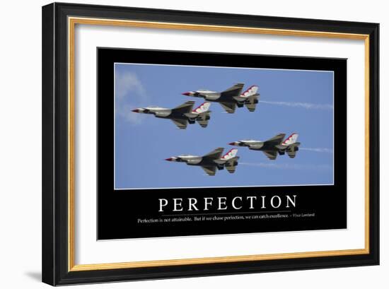 Perfection: Inspirational Quote and Motivational Poster-null-Framed Photographic Print