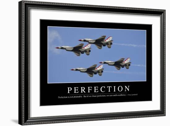 Perfection: Inspirational Quote and Motivational Poster-null-Framed Photographic Print