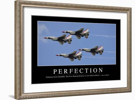 Perfection: Inspirational Quote and Motivational Poster-null-Framed Photographic Print