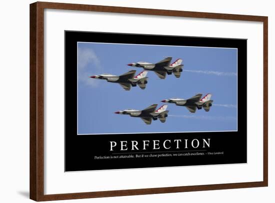 Perfection: Inspirational Quote and Motivational Poster-null-Framed Photographic Print