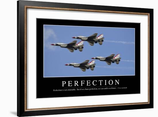 Perfection: Inspirational Quote and Motivational Poster-null-Framed Photographic Print