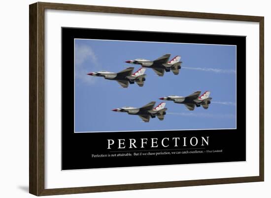 Perfection: Inspirational Quote and Motivational Poster-null-Framed Photographic Print