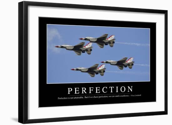 Perfection: Inspirational Quote and Motivational Poster-null-Framed Photographic Print