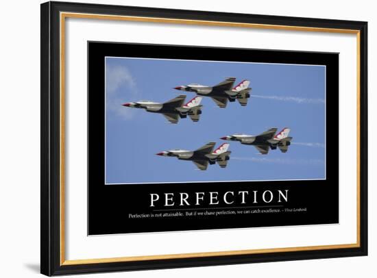 Perfection: Inspirational Quote and Motivational Poster-null-Framed Photographic Print