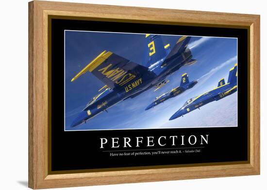 Perfection: Inspirational Quote and Motivational Poster-null-Framed Premier Image Canvas