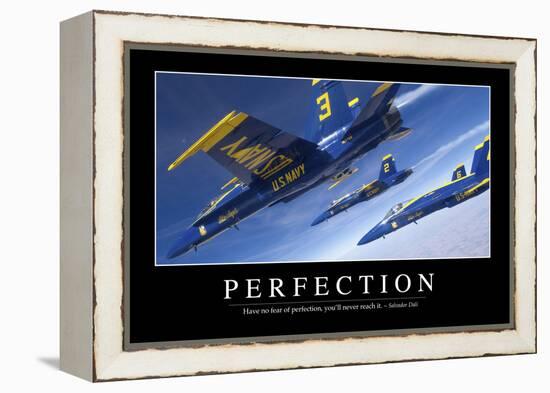 Perfection: Inspirational Quote and Motivational Poster-null-Framed Premier Image Canvas