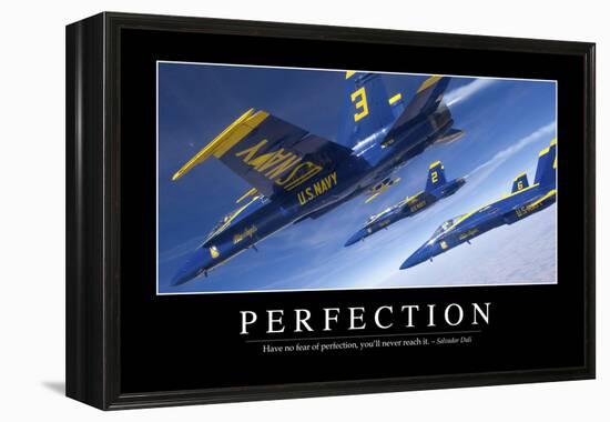 Perfection: Inspirational Quote and Motivational Poster-null-Framed Premier Image Canvas