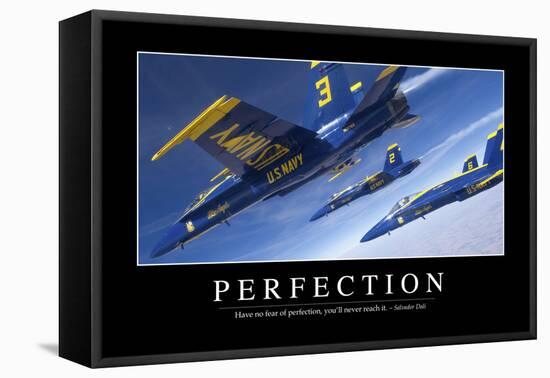 Perfection: Inspirational Quote and Motivational Poster-null-Framed Premier Image Canvas