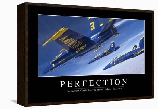 Perfection: Inspirational Quote and Motivational Poster-null-Framed Premier Image Canvas