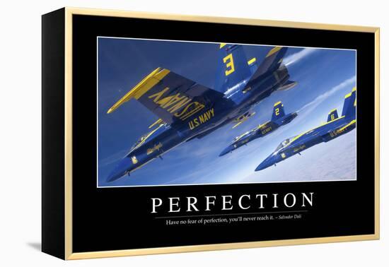 Perfection: Inspirational Quote and Motivational Poster-null-Framed Premier Image Canvas