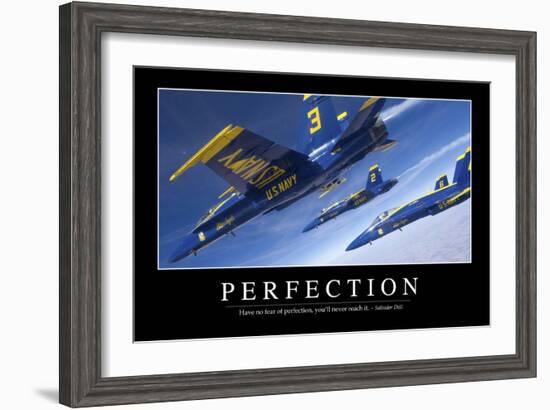 Perfection: Inspirational Quote and Motivational Poster-null-Framed Photographic Print