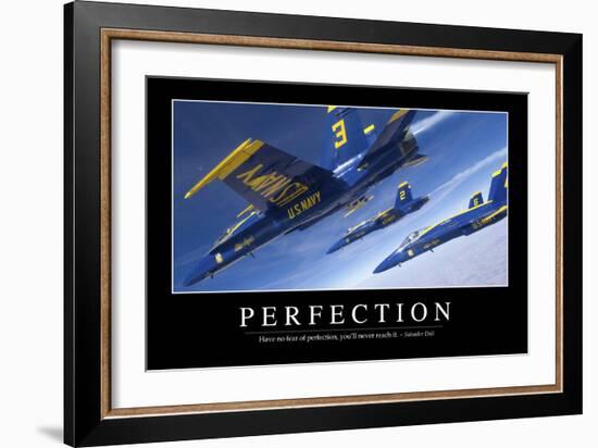 Perfection: Inspirational Quote and Motivational Poster-null-Framed Photographic Print