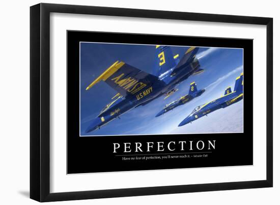 Perfection: Inspirational Quote and Motivational Poster-null-Framed Photographic Print