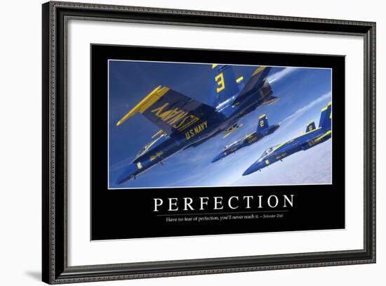 Perfection: Inspirational Quote and Motivational Poster-null-Framed Photographic Print