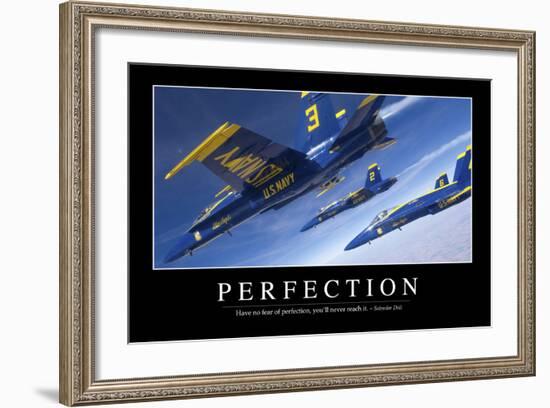 Perfection: Inspirational Quote and Motivational Poster-null-Framed Photographic Print