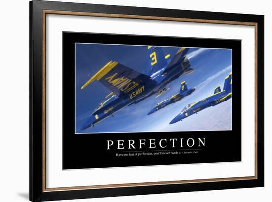 Perfection: Inspirational Quote and Motivational Poster-null-Framed Photographic Print