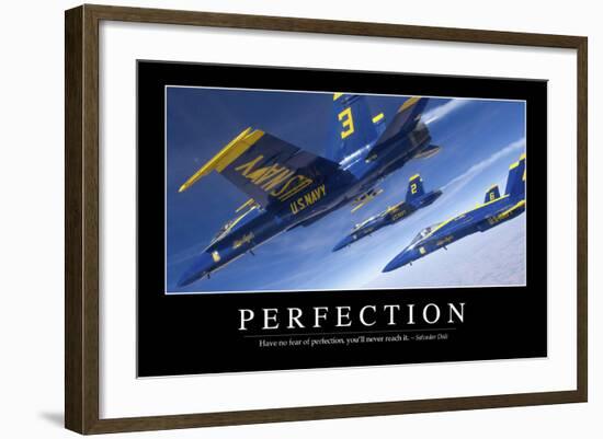 Perfection: Inspirational Quote and Motivational Poster-null-Framed Photographic Print