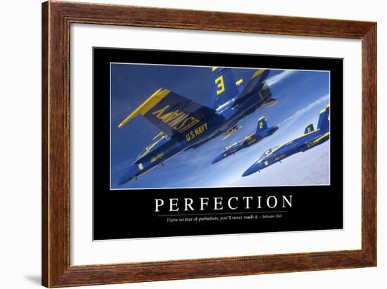 Perfection: Inspirational Quote and Motivational Poster-null-Framed Photographic Print