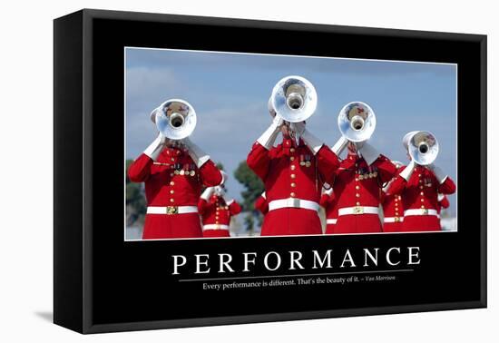 Performance: Inspirational Quote and Motivational Poster-null-Framed Premier Image Canvas