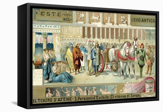 Performance of Aeschylus' Play the Persians in the Theatre of Athens-null-Framed Premier Image Canvas