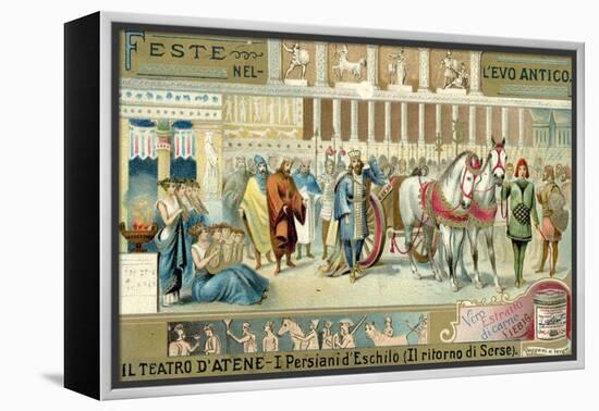Performance of Aeschylus' Play the Persians in the Theatre of Athens-null-Framed Premier Image Canvas