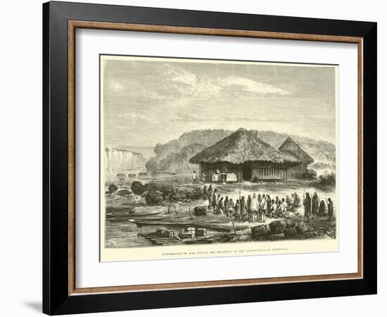 Performance of Mass before the Departure of the Franco-Peruvian Expedition-Édouard Riou-Framed Giclee Print