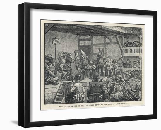 Performance of Shakespeare's "Midsummer Night's Dream" in an Elizabethan Playhouse-H.m. Paget-Framed Art Print