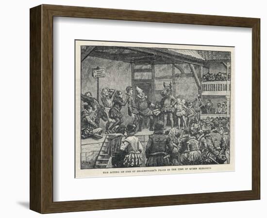 Performance of Shakespeare's "Midsummer Night's Dream" in an Elizabethan Playhouse-H.m. Paget-Framed Art Print