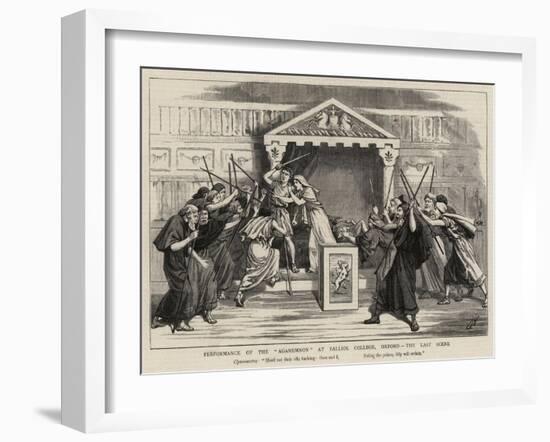 Performance of the Agamemnon at Balliol College, Oxford, the Last Scene-Harry Hamilton Johnston-Framed Giclee Print