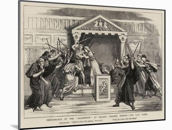 Performance of the Agamemnon at Balliol College, Oxford, the Last Scene-Harry Hamilton Johnston-Mounted Giclee Print