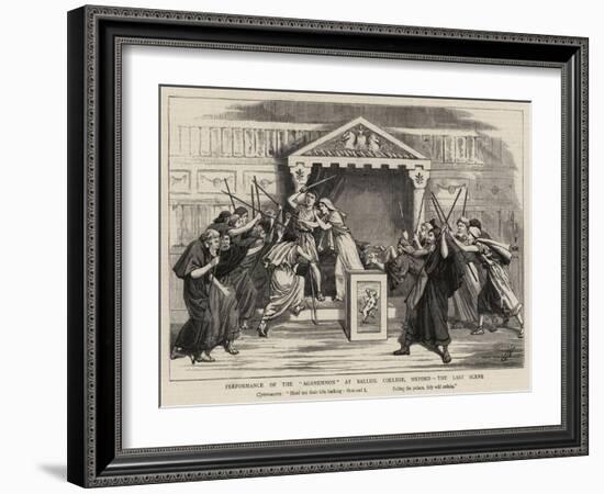 Performance of the Agamemnon at Balliol College, Oxford, the Last Scene-Harry Hamilton Johnston-Framed Giclee Print