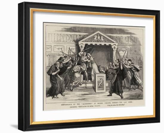 Performance of the Agamemnon at Balliol College, Oxford, the Last Scene-Harry Hamilton Johnston-Framed Giclee Print