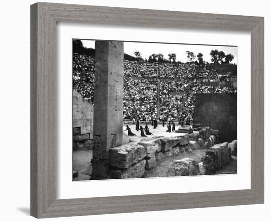 Performance of The Bacchae by Euripides-Gjon Mili-Framed Photographic Print