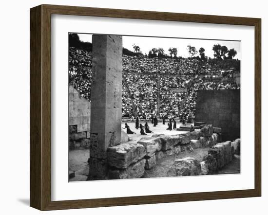 Performance of The Bacchae by Euripides-Gjon Mili-Framed Photographic Print