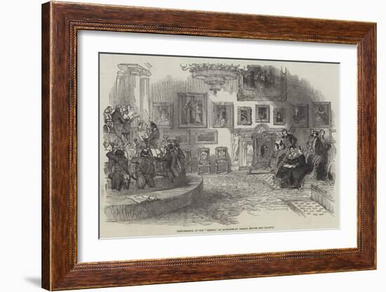 Performance of the Oedipus, at Buckingham Palace, before Her Majesty-null-Framed Giclee Print