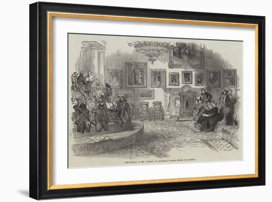 Performance of the Oedipus, at Buckingham Palace, before Her Majesty-null-Framed Giclee Print