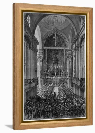 Performance of Verdi's Requiem, 13th June 1874-Italian School-Framed Premier Image Canvas