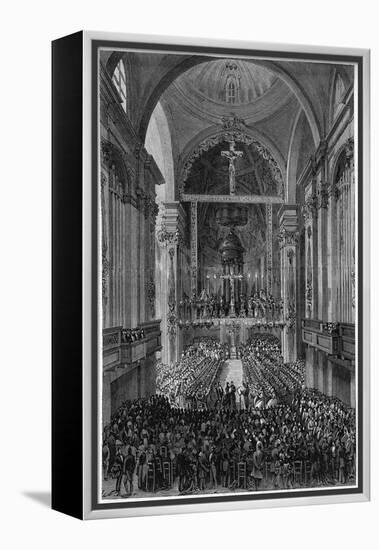 Performance of Verdi's Requiem, 13th June 1874-Italian School-Framed Premier Image Canvas