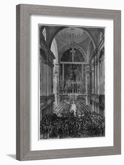 Performance of Verdi's Requiem, 13th June 1874-Italian School-Framed Giclee Print