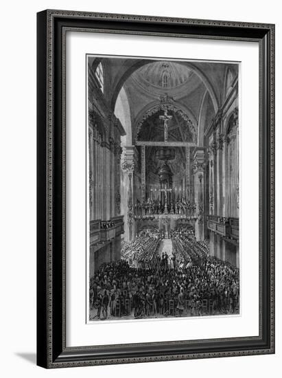 Performance of Verdi's Requiem, 13th June 1874-Italian School-Framed Giclee Print